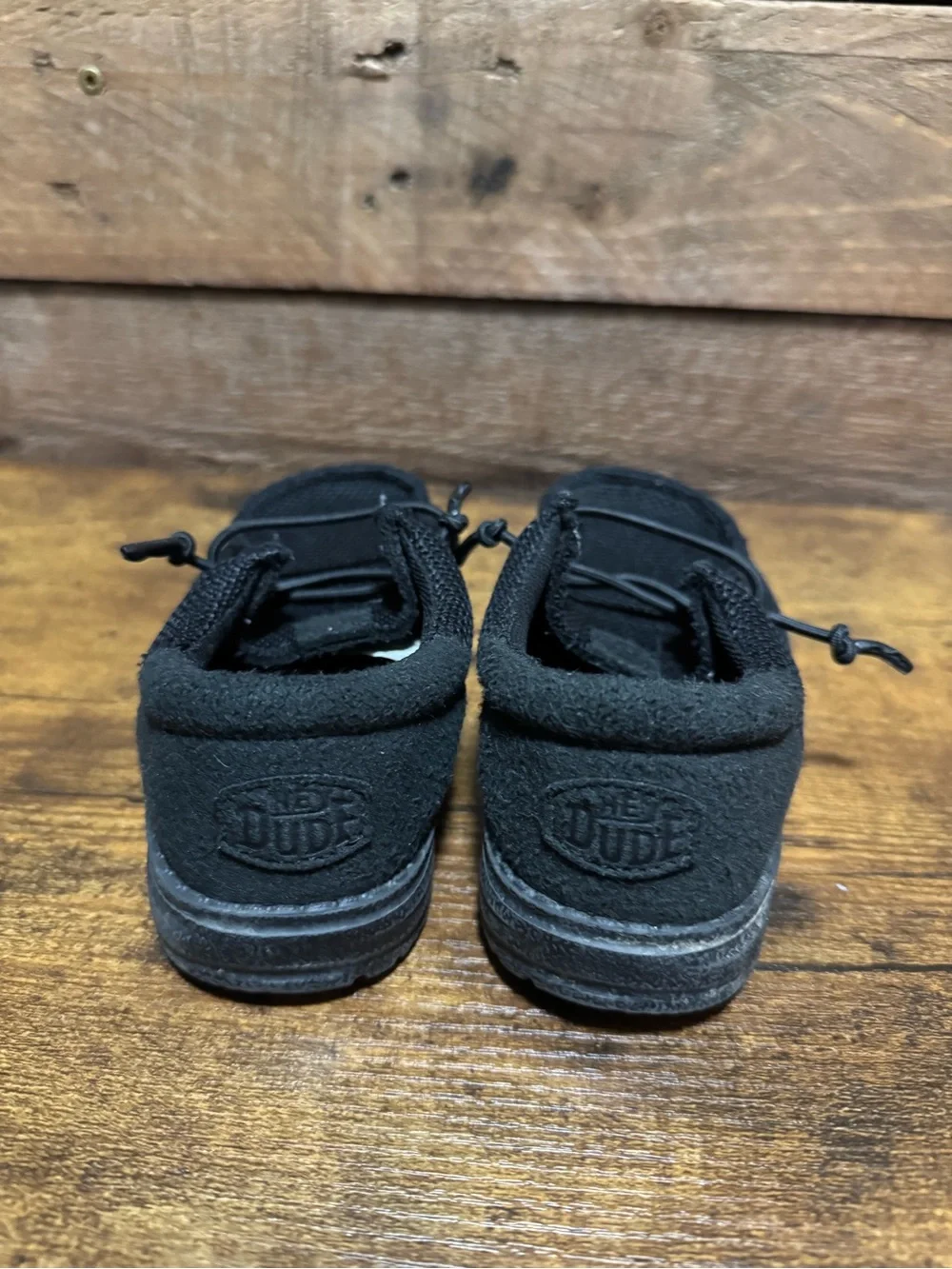 Hey Dude Kids Black Knit Slip-On Sneakers